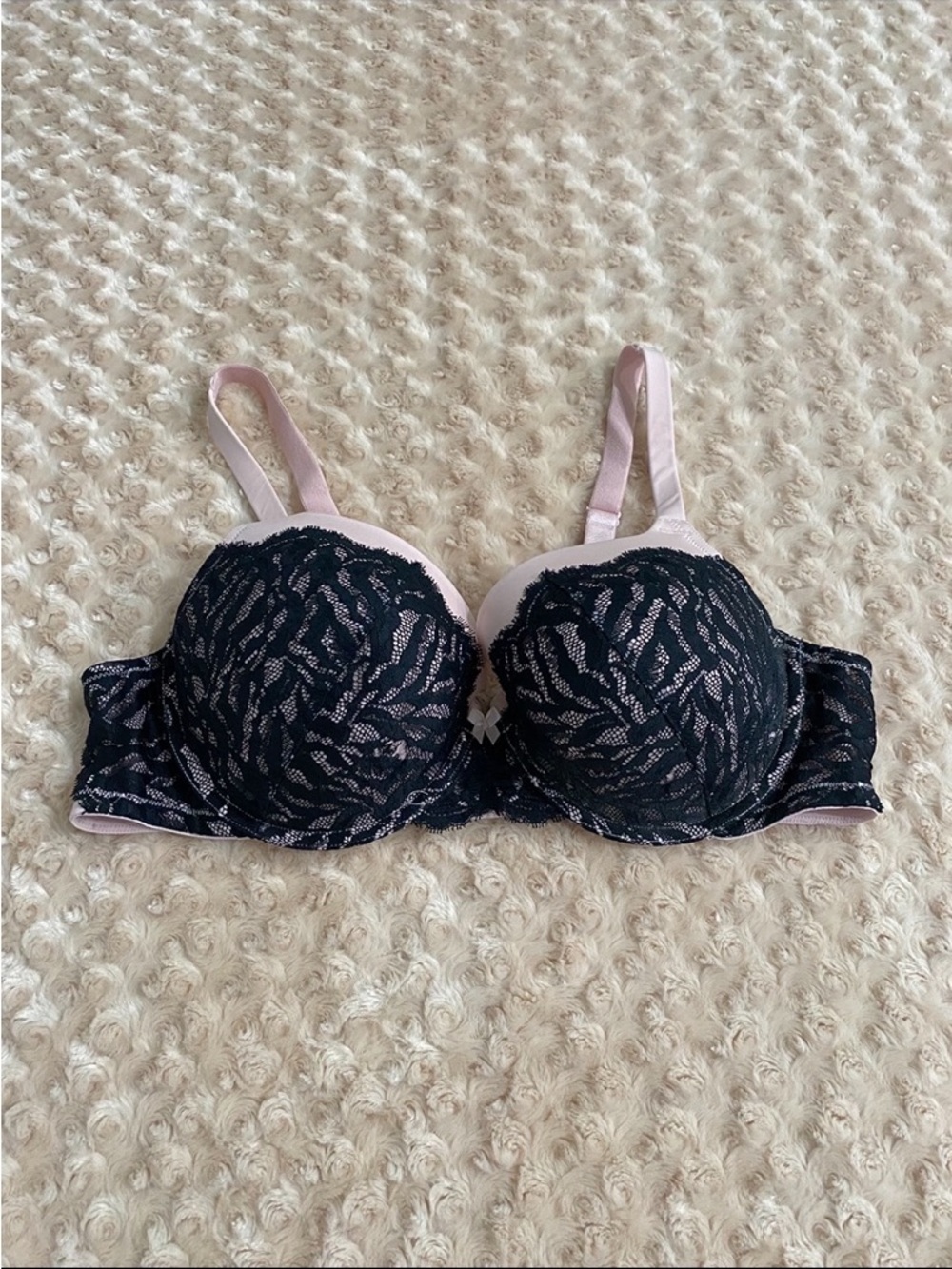 Torrid Women 42C Black Lace & Nude Mesh Full Coverage Underwire Bra